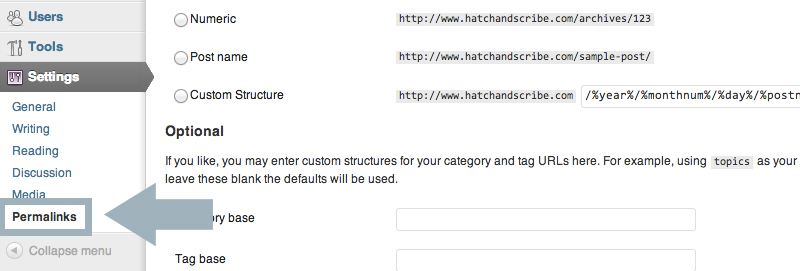 Wordpress Permalinks
