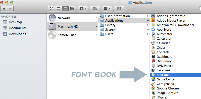 Mac Font Book
