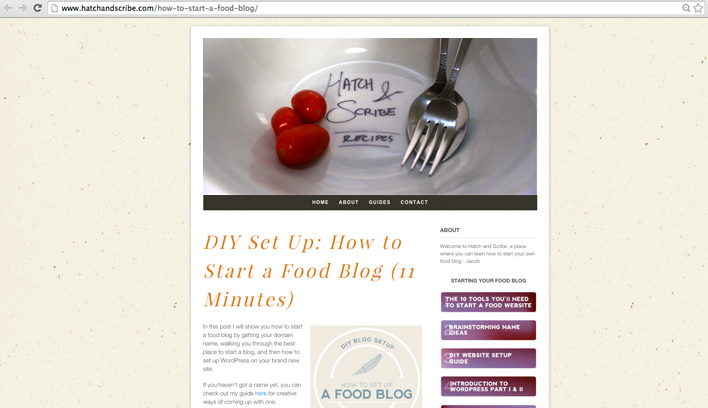 Food Blog Header Designs