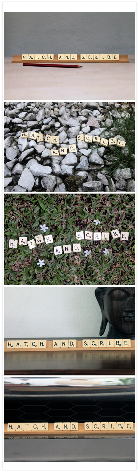 DIY Blog Header Design Idea #6 of 9: Use Scrabble letters to spell out your blog's name