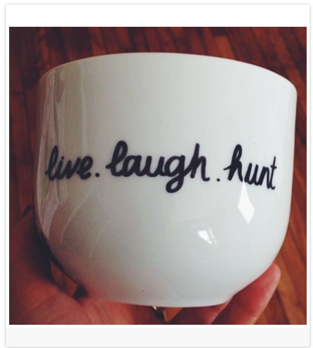 DIY Blog Header Design Idea #1 of 9: Use a Sharpie to write on ceramic